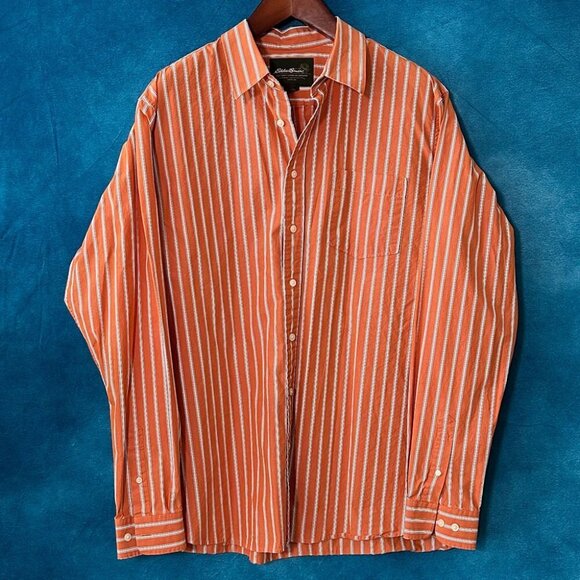 Eddie Bauer Woven Stripe Men's Shirt, Size XL Tall - Picture 1 of 3